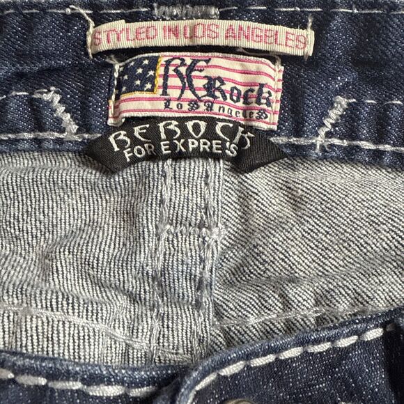 Be Rock for Express Jeans Women Size 31 Blue Boot Cut - Picture 10 of 11